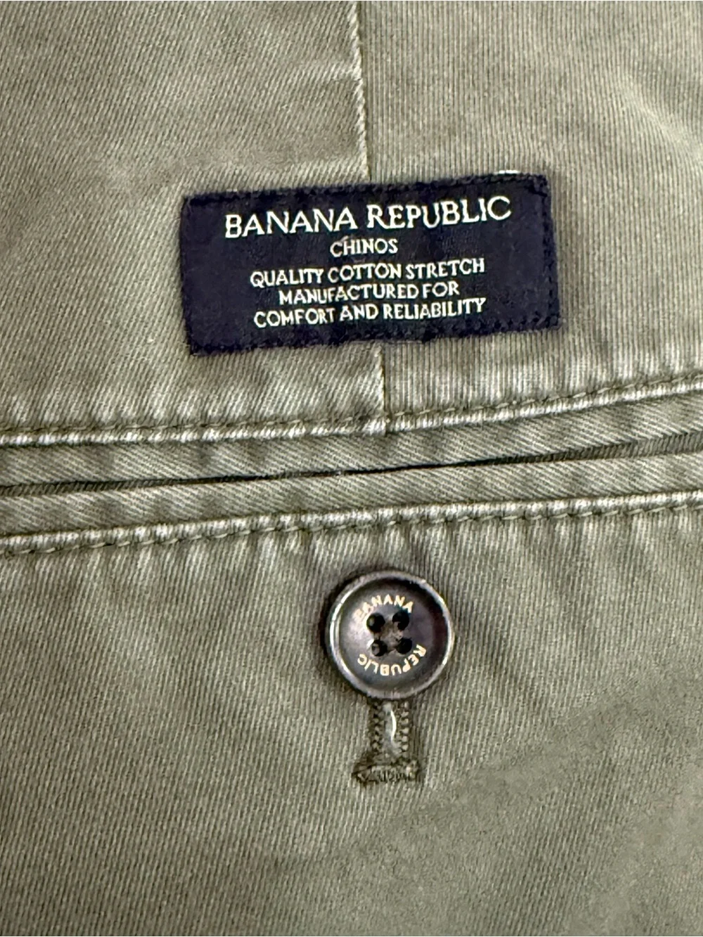 Men's Banana Republic Fulton Stretch Flat Front Chino Pants Grass Green 30x30